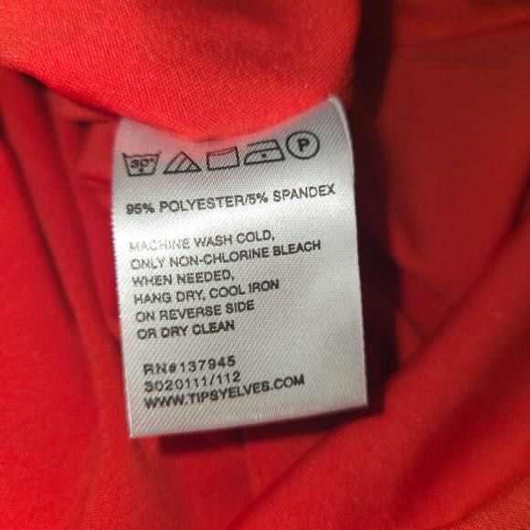 Tipsy Elves Womens XXL Mini Dress Christmas Red Stretch Gold Stars Holiday - Picture 12 of 12